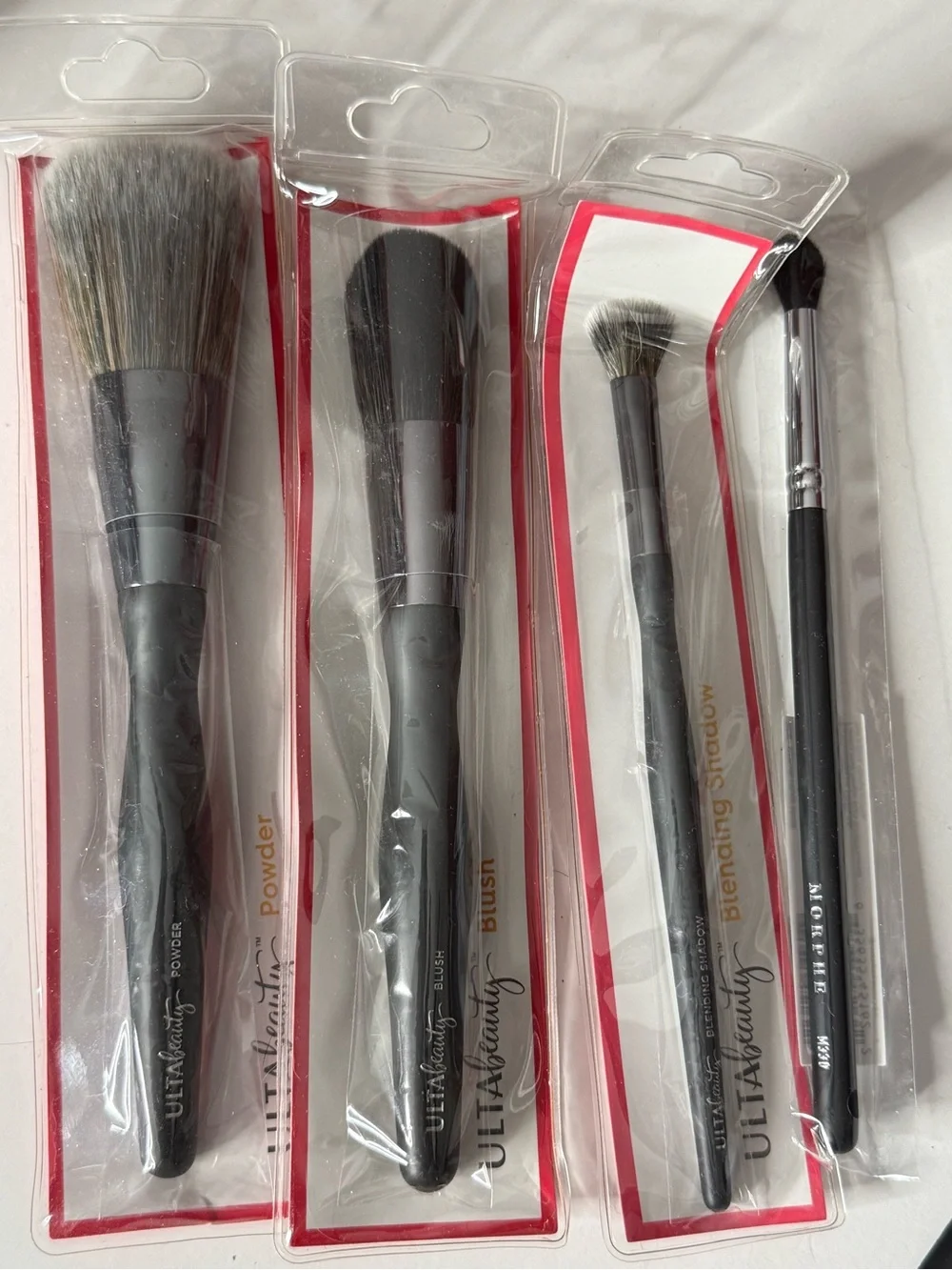 Ulta Beauty Makeup Brush Set - Black Handles, Gray Bristles